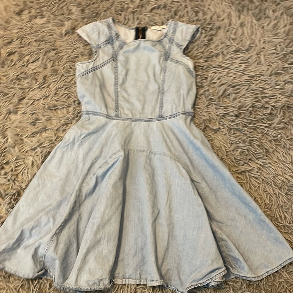 Denim zip up dress girls size 12